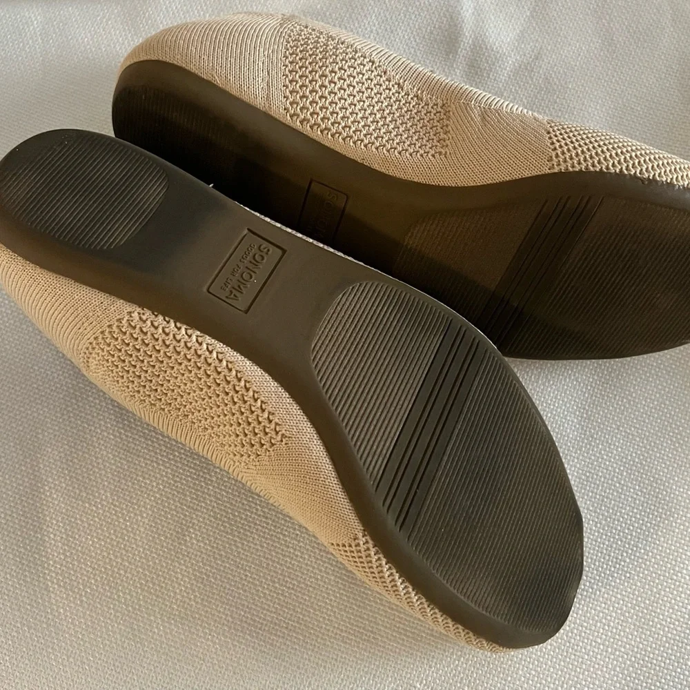 Sonoma Women's Beige Knit Flats